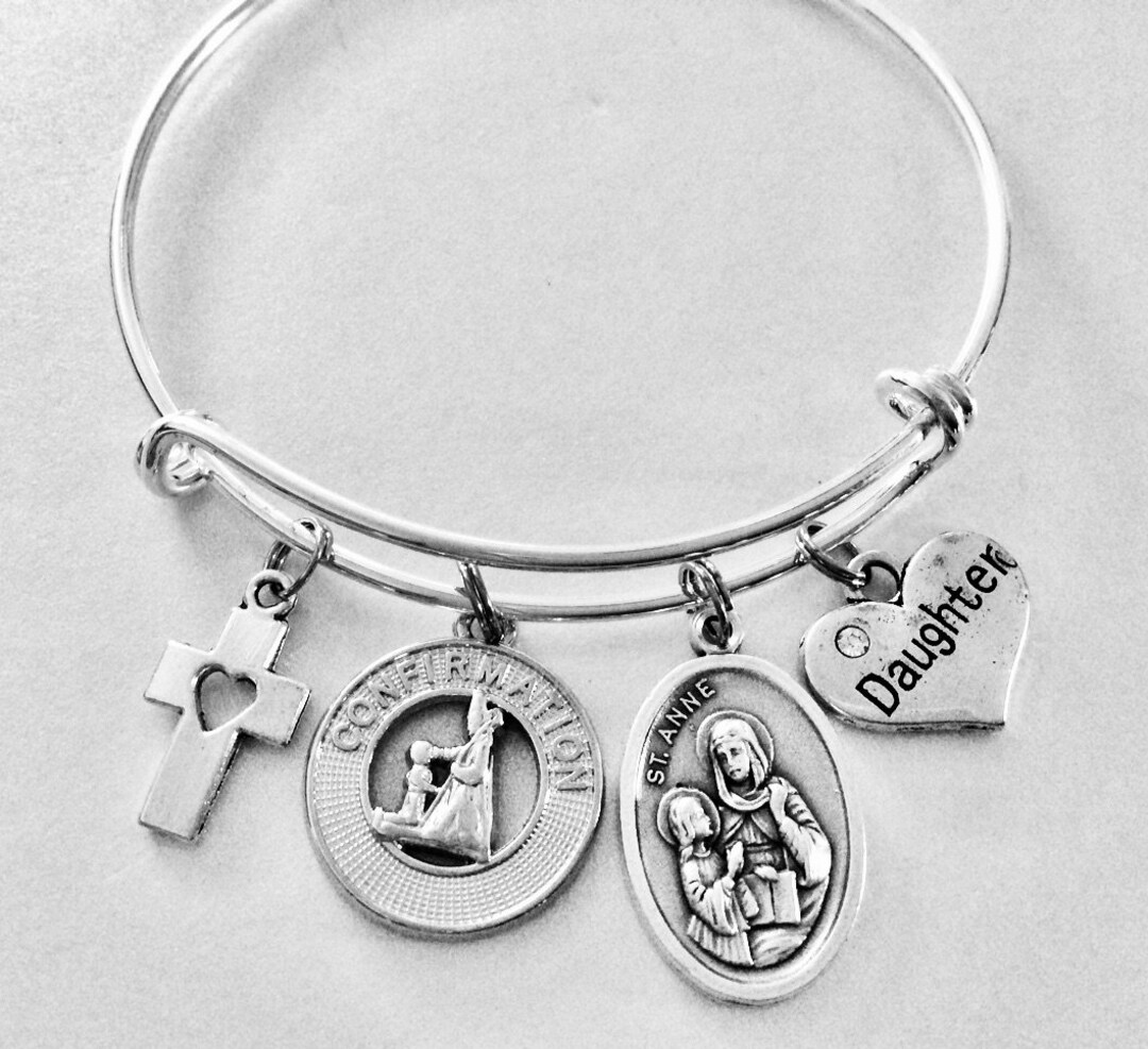 Confirmation Gift for Daughter Saint Anne Silver Expandable Etsy