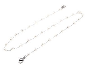 Stainless Steel Pearl Eyeglass Chain Necklace Women's Lanyard 20 inches Eyeglasses Holder Chain Face Mask Jewelry