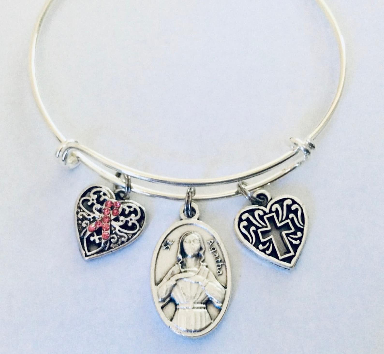 Saint Agatha Medal Patron Saint of the Nurses and Breast Etsy