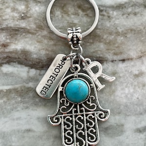 Hamsa Key Chain Protection Keychain Personalized Key Ring Meaningful Inspirational Gift Hamsa Keychain Hamsa Keyring
