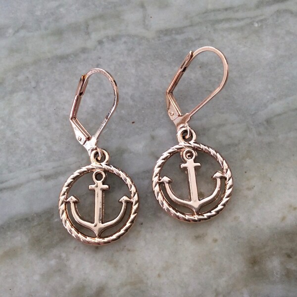 Anchor Earrings Etsy