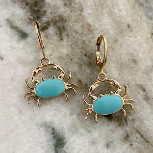 Crab Drop Earrings