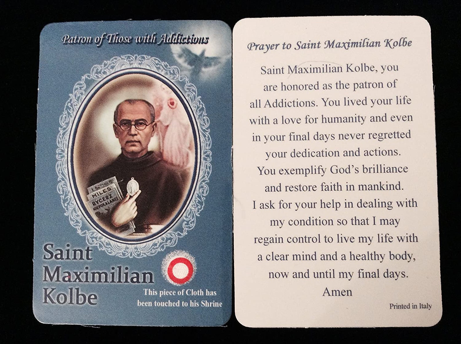 Patron Saint of Addiction Saint Maximilian Kolbe Medal Jewelry Etsy