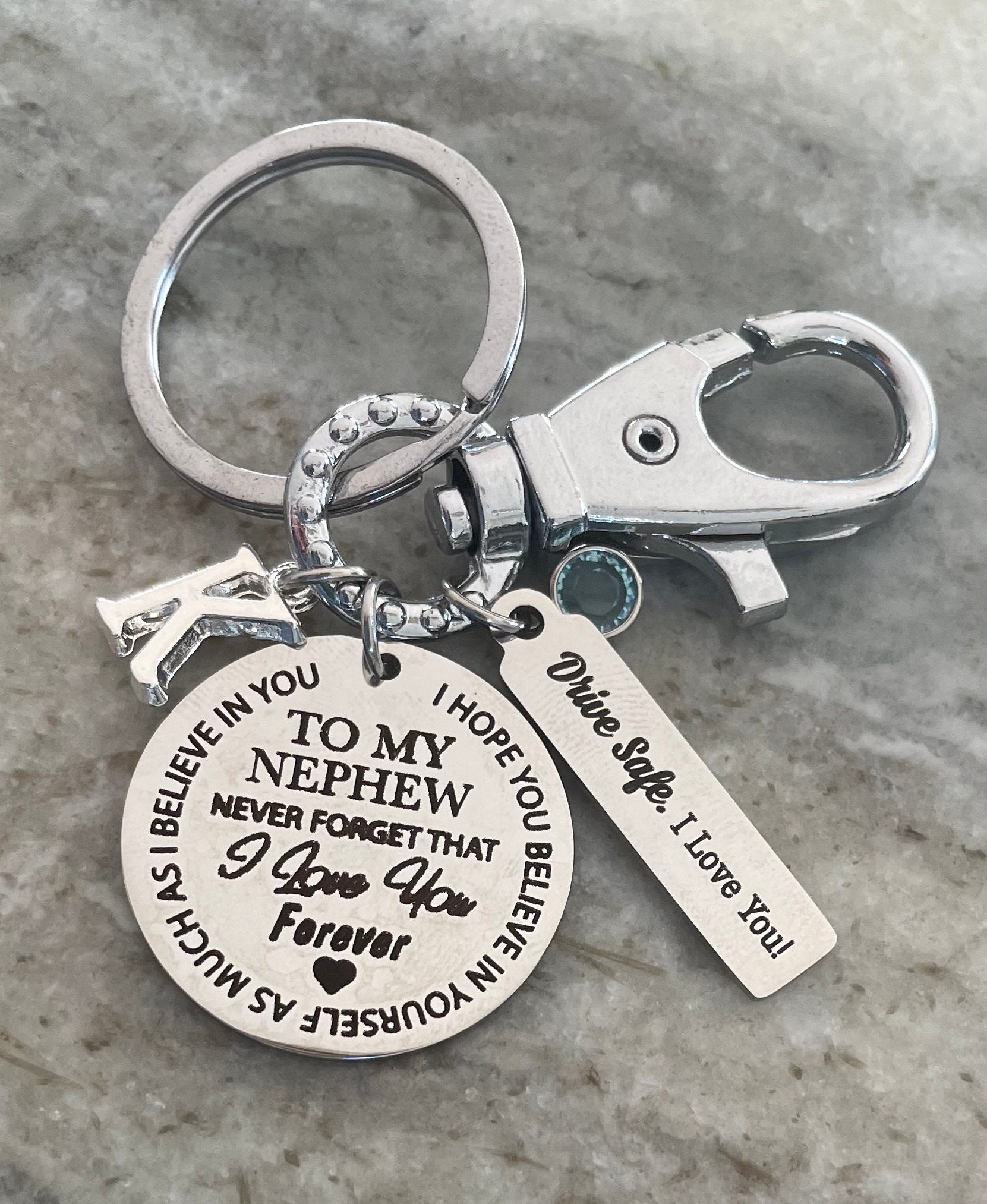 Wrapsify Calendar Keychain - Family - to My Nephew - Have Fun, Be Safe, Make Good Choices, Call Your Uncle - Gkr27002 Buy Keychain Only