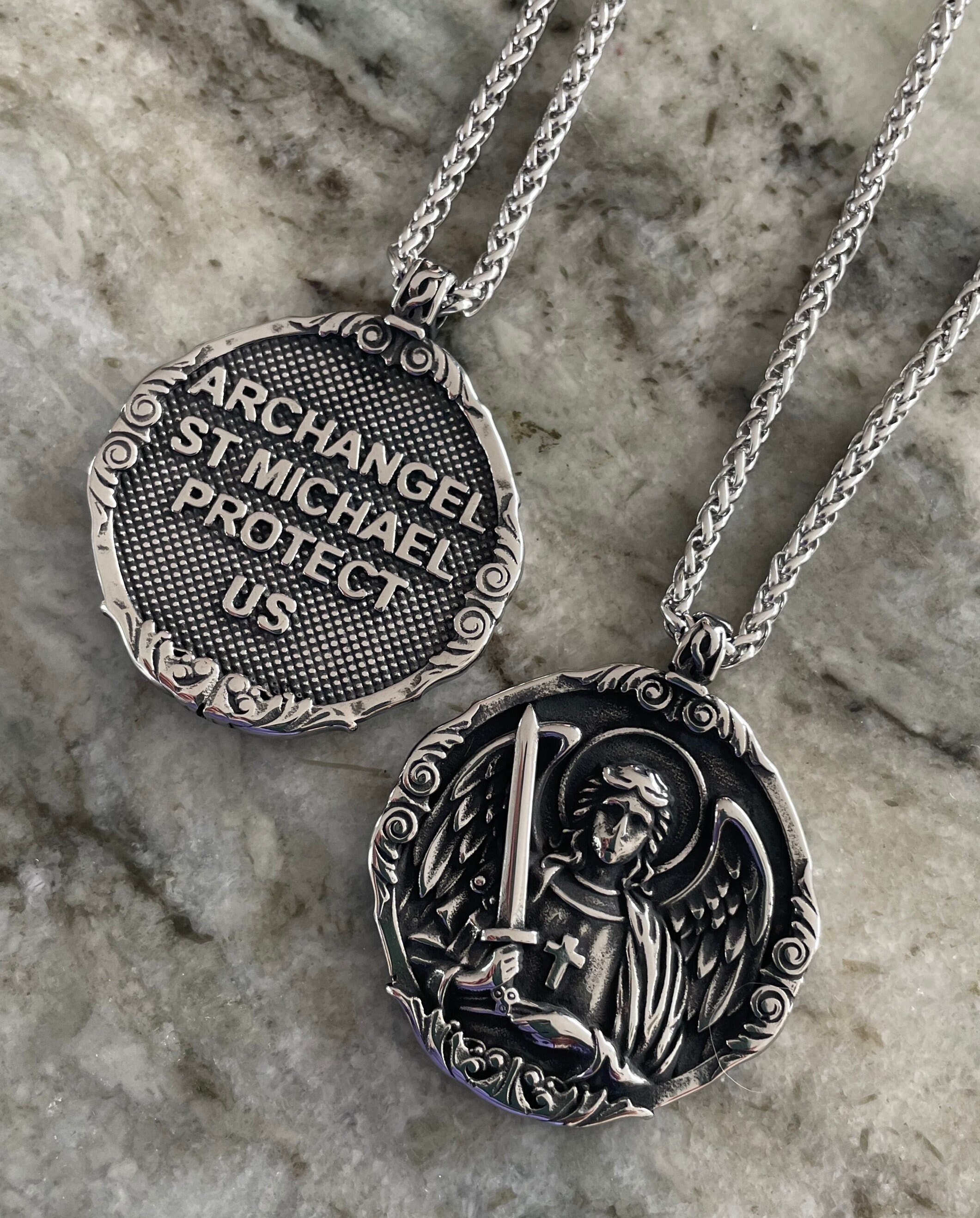 Saint Michael Medal St Michael Protect Us Protection Necklace