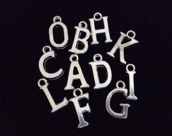 Add an Initial Letter Charm A - Z Number Charms