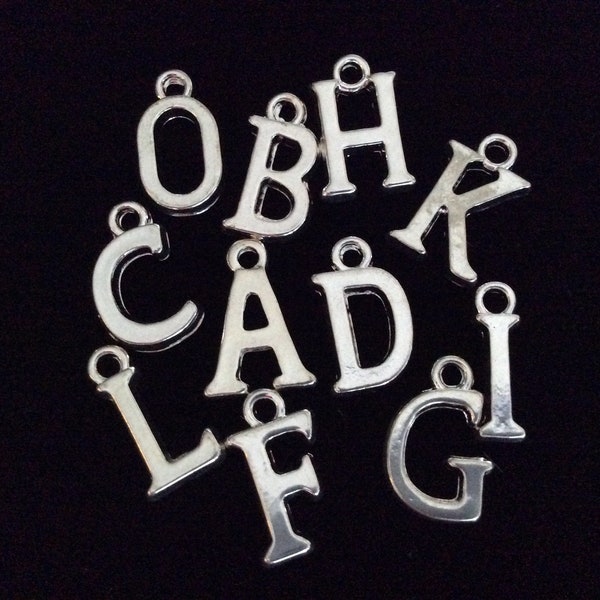 Add an Initial Letter Charm A - Z Number Charms