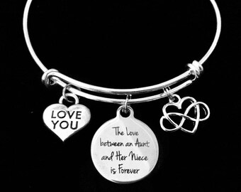 love between an Aunt and her Niece is forever Stainless Steel Charm BFS4746 love between an Aunt and her Niece is forever Stainless Steel Charm BFS4746