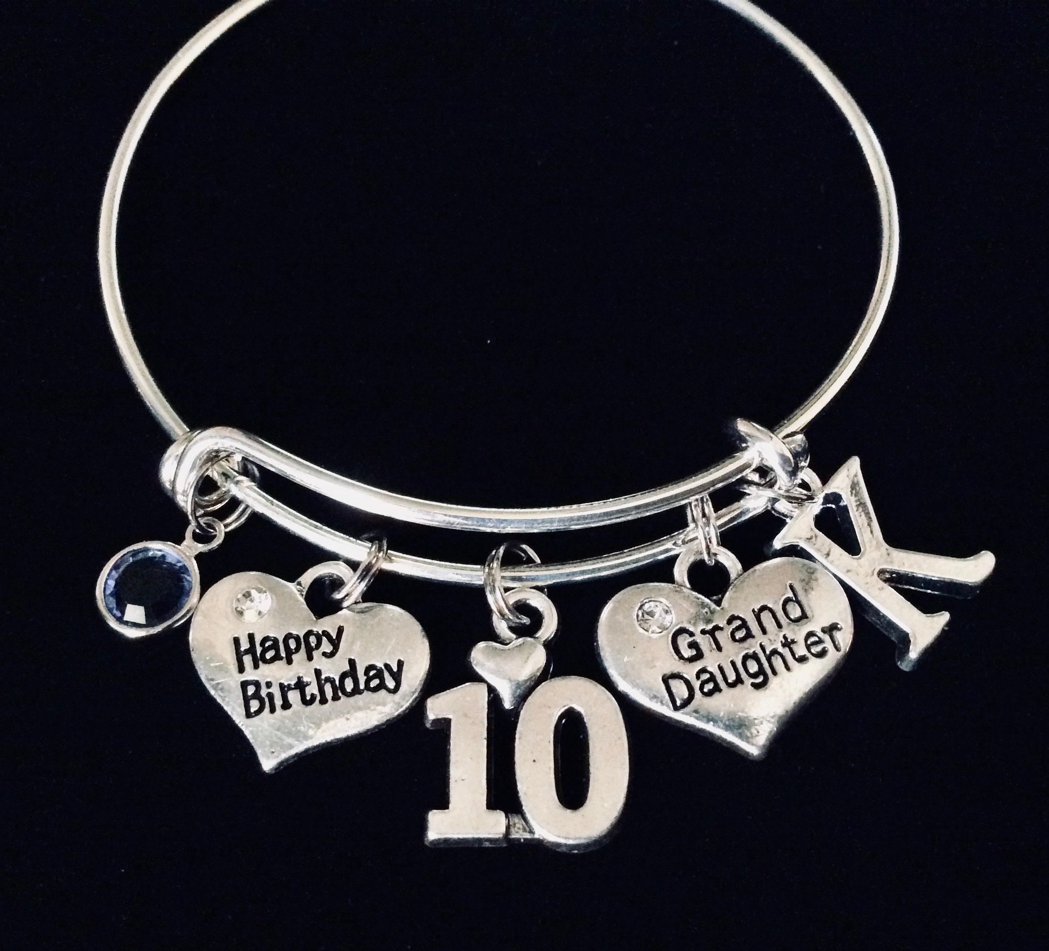Personalized Birthday Gift for 10 Year Old Girl, Handmade Jewelry, Silver  Charm Bracelet for Child, 10th Birthday Gift, Daughter From Mom 