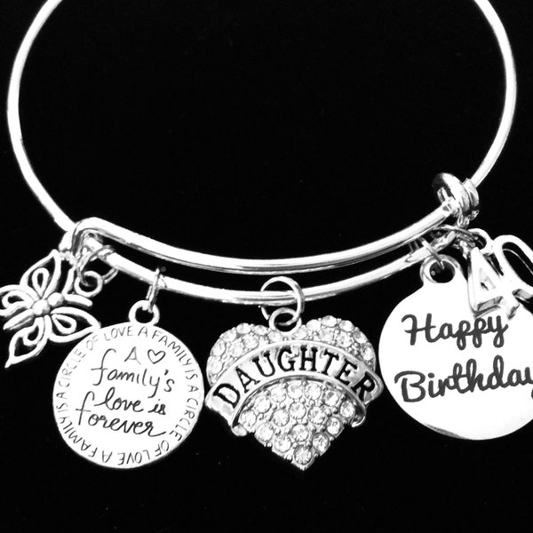 40th Birthday Gift for Daughter 40th Birthday Charm Bracelet Expandable Adjustable One Size Fits All