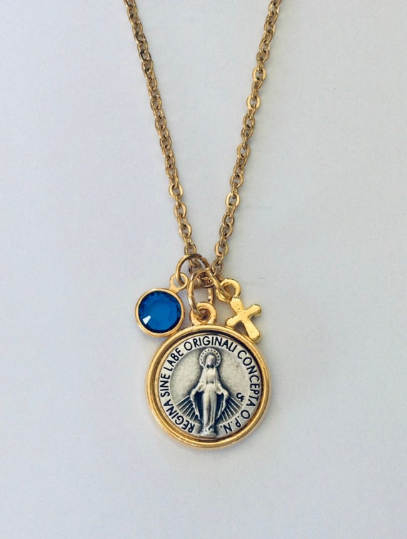 Blessed mother mary necklace deals