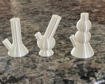 Mini bubblers, spooder bongs, dollhouse bong, set of 3, 1.25 inches