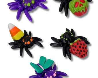 Jumping Spider 3D Print. Bow, Donut, Skull, Strawberry, Santa, Cauldron, Poison Apple,