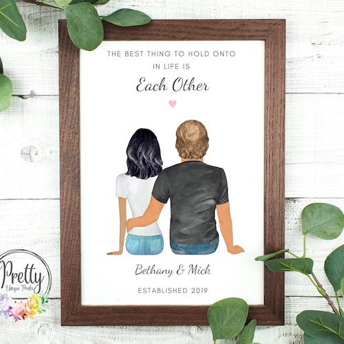 Personalised Couple Print Custom Couple Gift His and Hers Etsy