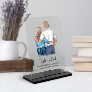 Geschenk für Papa, Vatertagsgeschenke, personalisierte Papa und Tochter Acryl Plaque, Papa Geburtstagsgeschenk, Papa Geschenk von der Tochter