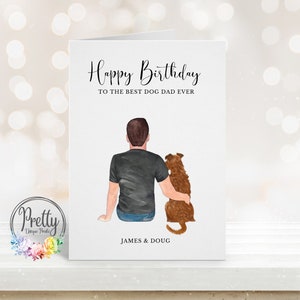 Geburtstagskarte vom Hund, Hundepapa Geburtstagsgeschenk, Hundepapa Karte, Geschenk vom Hund, bester Hundevater aller Zeiten, bester Freund Geburtstagskarte