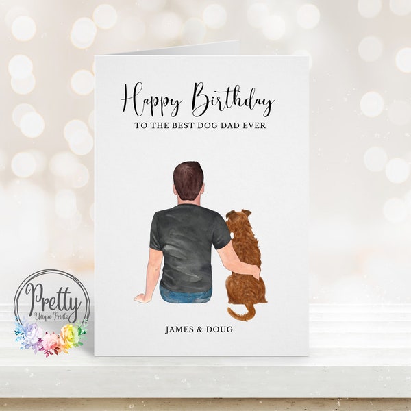 Birthday Card From The Dog, Dog Dad Birthday Gift, Dog Dad Card, Gift From Dog, Best Dog Dad Ever, Best Friend Birthday Card