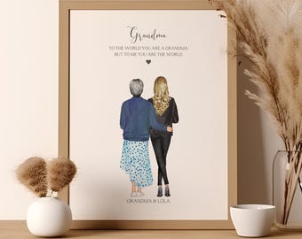 Grandma Gifts, Grandma Gifts From Granddaughter, Grandma Prints, Grandma Birthday Gift, Granny Gifts, Nana Gifts, Grammy Gifts, Gift For Her