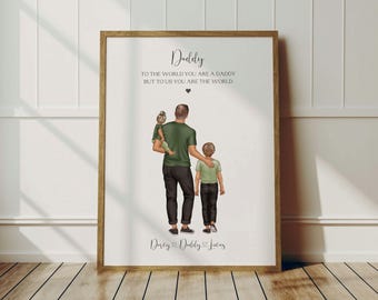 Personalisiertes Geschenk für Papa von Kindern, Vatertagsgeschenk, Papa Geburtstagsgeschenk, personalisiertes Geschenk für Papa, Vatertagsdruck, Papa Weihnachtsgeschenk