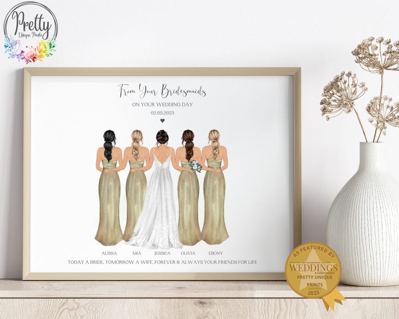 Cadeau pour la mariée de demoiselles d'honneur, cadeau de future mariée, cadeau de demoiselle d'honneur pour la mariée, cadeau pour la mariée de demoiselle d'honneur, cadeau de demoiselle d'honneur image 1