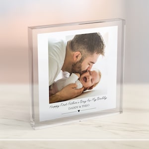 First Fathers Day As My Daddy Gift, Personalised Fathers Day Gift For New Daddy, Fathers Day Photo Gift, Gift For Dad, New Baby Gift image 1