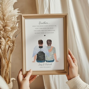 Personalised Brother Memorial Print, Remembrance Gift, Memorial Gift, Sympathy Gift, Family Memorial, Bereavement Gift, In Loving Memory
