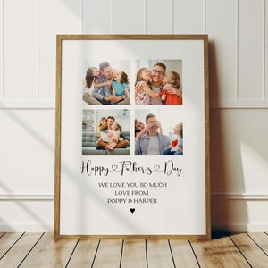 Personalised Father&#39;s Day Photo Gift – First Father&#39;s Day Print from Daughter or Son, Custom Gift for Dad, Keepsake for Him