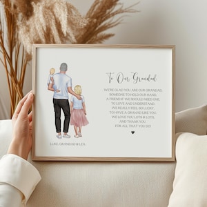 Grandad Gifts, Personalised Grandad and Granchild Print, Fathers Day Gifts For Grandad, Gift For Grandads Birthday, Gift for Grandpa