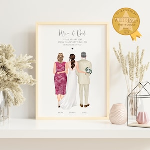 Parents Of The Bride Gift, Mother Of The Bride, Father Of The Bride, Wedding Print, Wedding Gifts, Gift For Mum And Dad On My Wedding Day Q1