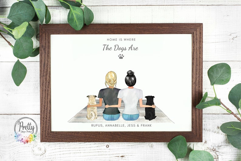 Family Pet Print Personalised Pet and Owner Gift Couple and Etsy UK