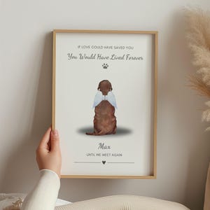 Personalised Dog Memorial Gift, Pet Loss Keepsake, In Memory of Dog Gift, Personalised Pet Memorial Portrait, Dog Loss Gift, Q1