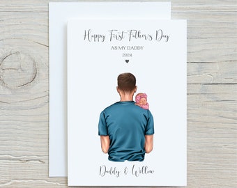 First Fathers Day Card,  First Fathers Day As My Daddy Gift, Gift From New Baby, New Baby Fathers Day Card, First Fathers Day Keepsake Card