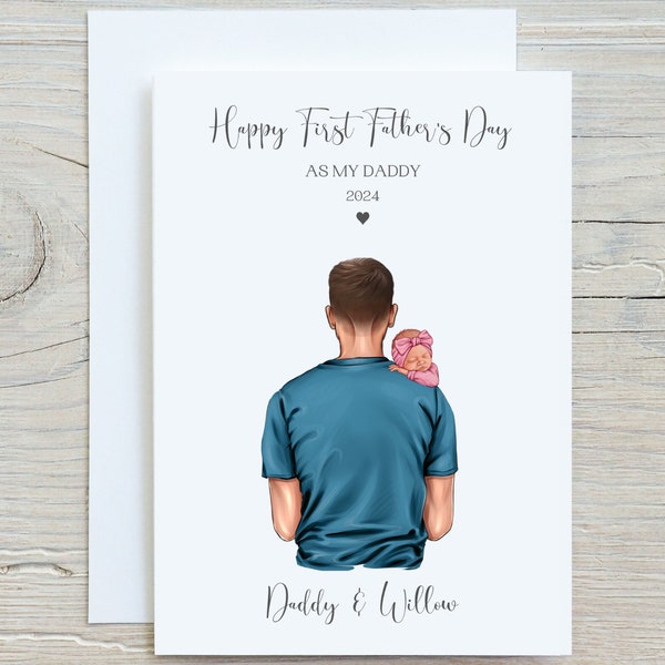 First Fathers Day Card,  First Fathers Day As My Daddy Gift, Gift From New Baby, New Baby Fathers Day Card, First Fathers Day Keepsake Card