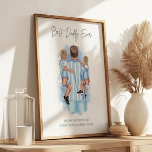Football Print for Daddy, Father&#39;s Day Gift, Personalised Soccer Print, Dad Gift, Personalised Football Print, Gift For Daddy, Dad, Step-Dad
