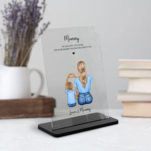 Gift For Mum, Mum And Son Acrylic Plaque, Mum Gifts, Birthday Gift For Mum, Mum Presents, Mothers Day Gift, Christmas Gift For Mum