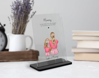 Personalised Mum And Daughter Acrylic Plaque, Mum Birthday Gifts, Mom Birthday Gifts, First Mothers Day, Mothers Day Gifts, Mom Gifts