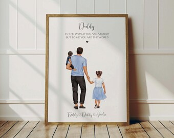 Cadeau personnalisé pour papa, cadeau fête des pères d'un enfant, cadeau d'anniversaire pour papa, cadeaux papa