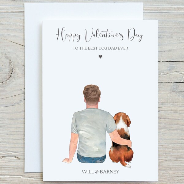 Valentines Card From Dog, Dog Dad Valentines Day Card, Fur Baby Valentines Day Card From The Dog