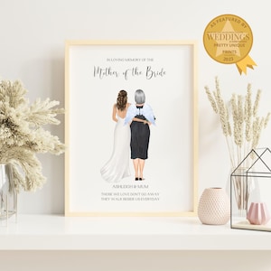Mother Of The Bride Wedding Memorial, In Memory Of The Mother Of The Bride Gift, Remembrance Wedding Gift, In Loving Memory, Mum Keepsake Q2