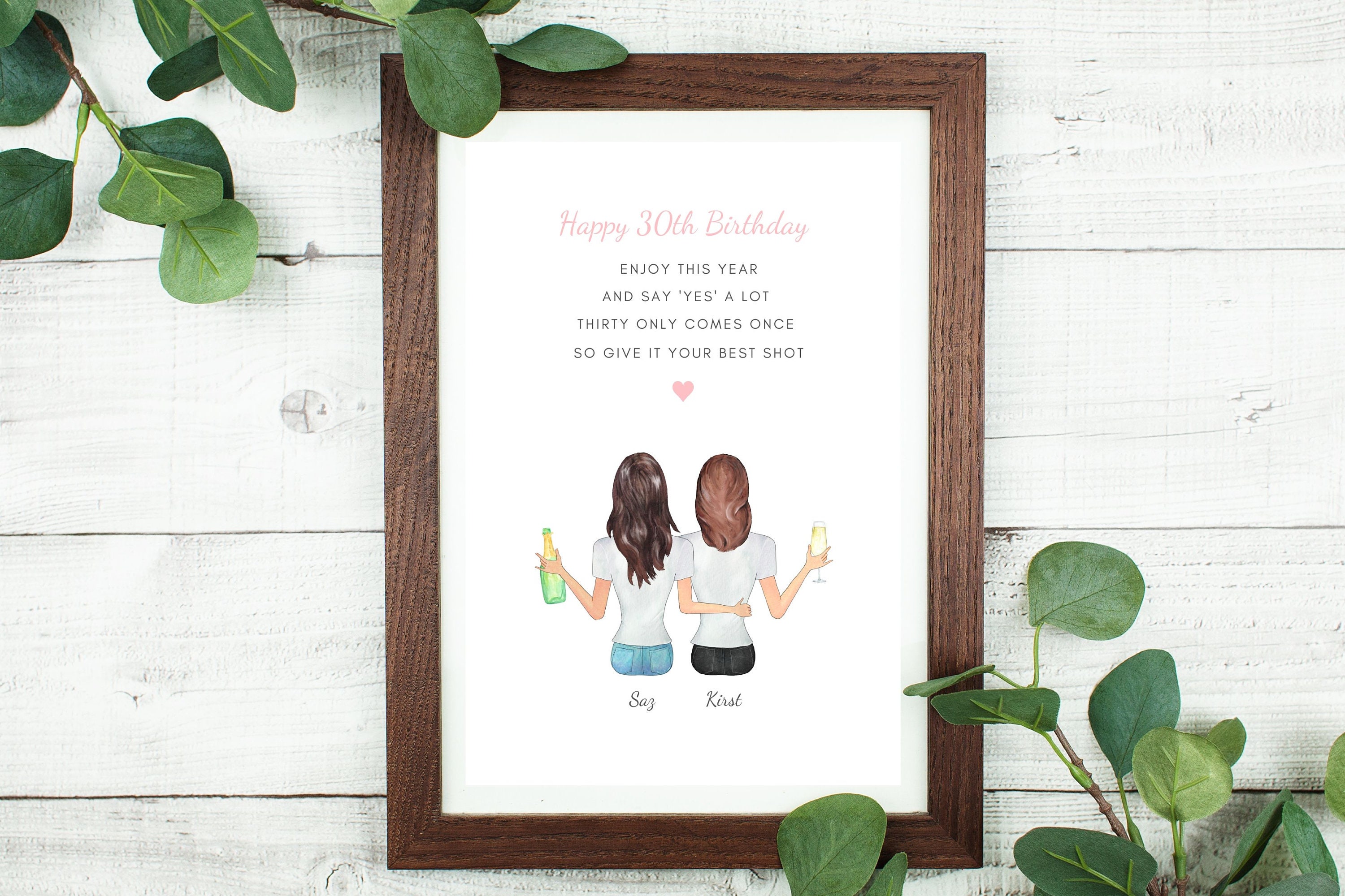 30. Geburtstagsgeschenk 30. Geburtstag Druck beste Freundin Etsy