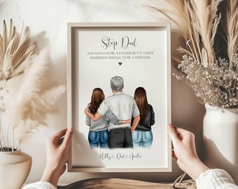 Personalised Step Dad Gift, Gift For Step Father, Step Dad Fathers Day Gift, Step Dad Birthday Gift From Daughters, Dad Gifts, Daddy Gifts