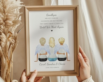 Personalised Memorial Print, Family Memorial Print, Sympathy Gift, Remembrance Gift, Bereavement Gift, Memorial Gift, In Loving Memory