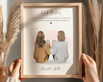 Work Friendship Personalised Print, Gift For Work Bestie, Gift For Work Friend, Colleague Gift, Colleague Quote Gift, Gift For Colleague
