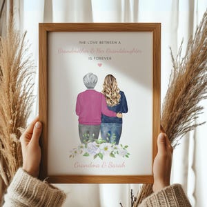 Gift For Grandma, Mothers Day Gift For Grandma, Grandma And Granddaughter Print, Mothers Day Print, Mothers Day Gift, Family Keepsake