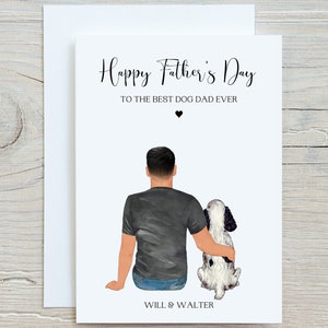 Vatertagskarte vom Hund, Hundepapa-Vatertagskarte, Hundepapa-Geschenke, Hundeliebhaber-Karte, erste Vatertagskarte vom Haustier, Haustierkarte