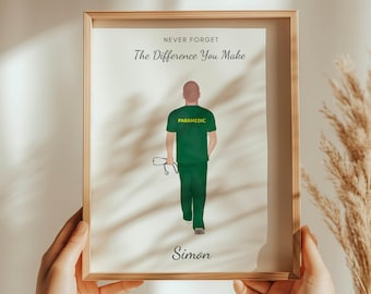Personalised Gift For Paramedic, Personalised Gift For Key Worker, NHS Thank you Gift, Ambulance Driver Gift, Gift For Ambulance Driver