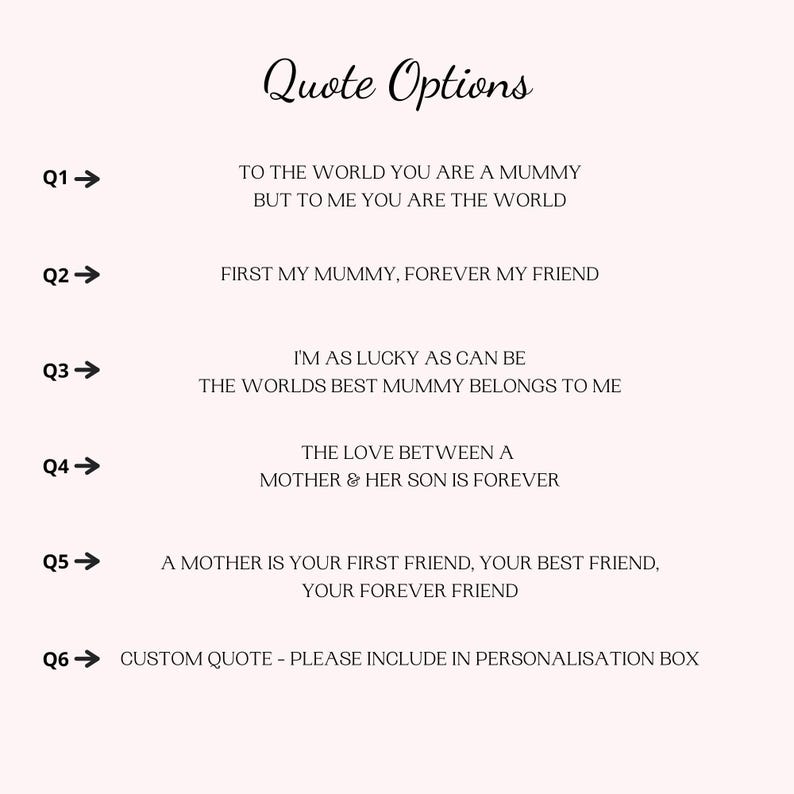Personalised Mothers Day Gift, Gift For Mummy, Mum and Son Print, Mummy Birthday Present, Gift From Son, Mummy Gifts image 3