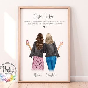 Sister In Law Gift, Personalised Sister In Law Print, Birthday Gift For Sister In Law, Sister In Law Christmas Gift