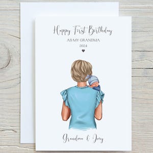 Erster Geburtstag als meine Oma Karte, personalisierte Geburtstagskarte für neue Oma, neue Großeltern Geschenke