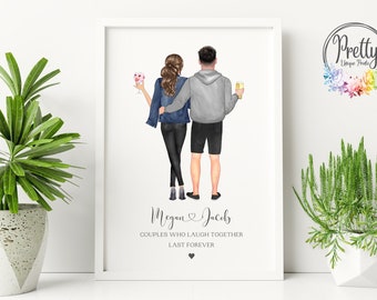 Personalised Couple Print, Valentines Day Gift, Couples Gift, Wedding Present, Anniversary Gift, Boyfriend/Girlfriend Gift